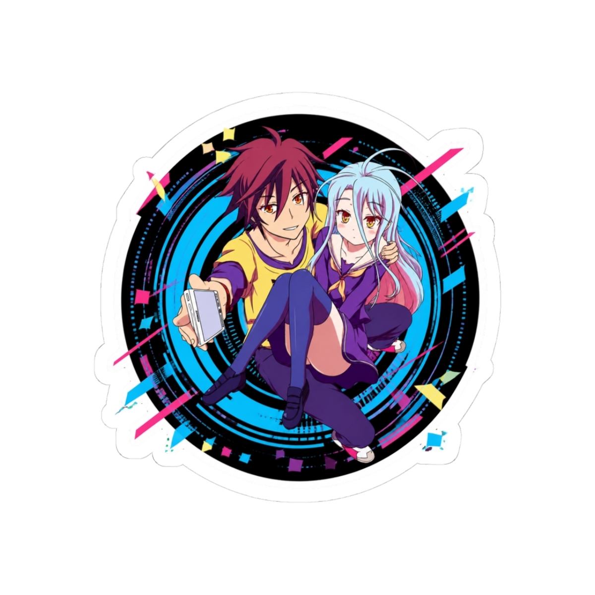 No Game No Life - Sora and Shiro Sticker
